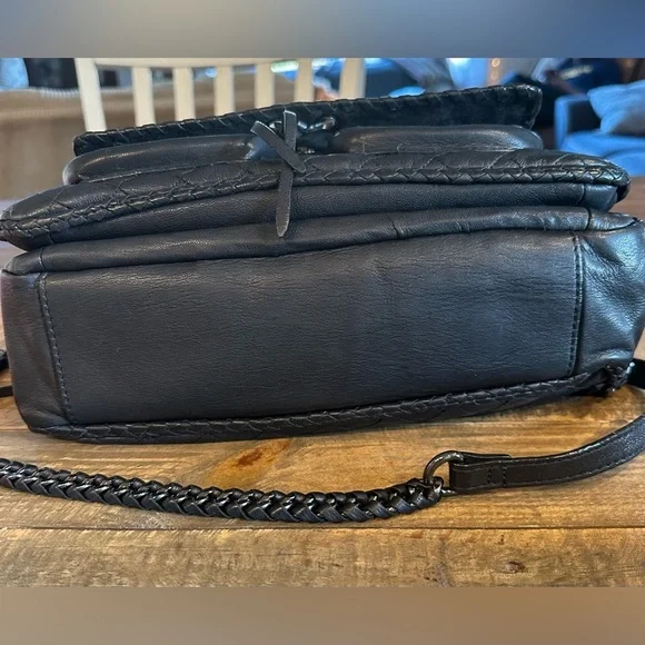 Zara Black Leather Quilted City Bag - Picture 5 of 8